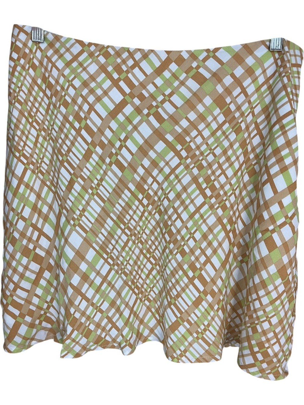 BP Plaid Mini Skirt Yellow Green